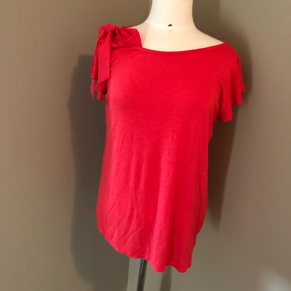 Rose & Olive Red Short Sleeve Top